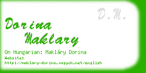 dorina maklary business card